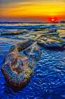 Sunset in Bali, Indonesia, a tropical paradise. Art Print